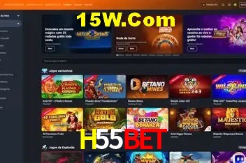 Interface moderna da plataforma H55Bet